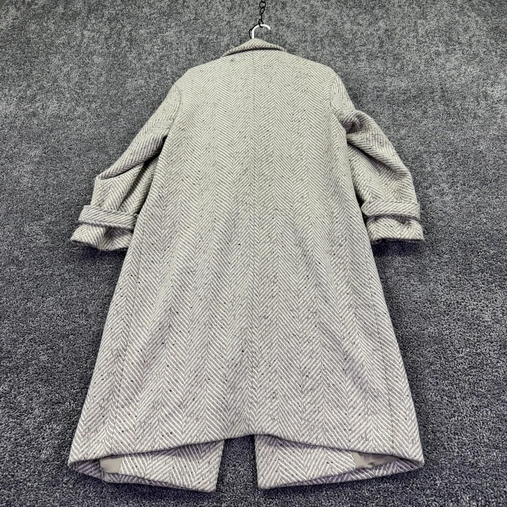 Edition Express Coat Womens Medium Beige Long Overcoat Lined Preppy - Picture 2 of 10